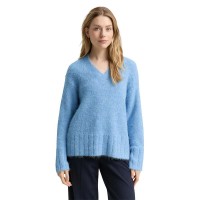 блуза,мъжки,пуловери,дамски,пуловери,tom,tailor,1049145,sweater,blue,(light,fjord,blue,melange)