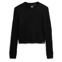блуза,мъжки,пуловери,дамски,пуловери,superdry,fitted,cable,sweater,refurbished,black,(black)