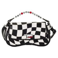чанта,за,през,рамо,всички,чанти,loungefly,terrifier,art,the,clown,checkered,shoulder,bag,white,black,(black,white)