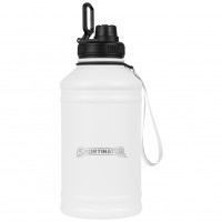 sportinator,hydrated,fitness,stainless,steel,sports,bottle,2.2l,white