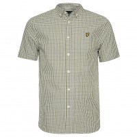 lyle,&,scott,gingham,men,short,sleeved,shirt