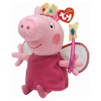 peppa,pig,princess,ty,beanie,cuddly,toy,15,cm
