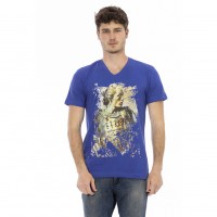 тениска,мъжки,тениски,trussardi,action,men,conqueror,v,neck,t,shirt,blue