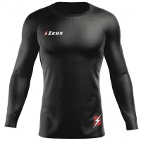 мъжки,облекла,за,бягане,zeus,fisiko,baselayer,top,long,sleeved,compression,shirt,black