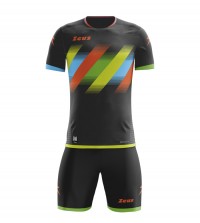 всички,футболни,облекла,zeus,icon,teamwear,set,jersey,with,shorts,black,neon,orange