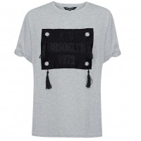 дамска,тениска,дамски,тениски,brave,soul,tassel,women,t,shirt,lts,272tassel,gray
