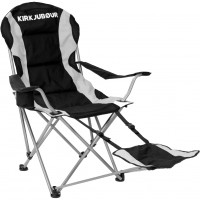 kirkjubØur®,asgard,padded,camping,chair,with,foot,part,black