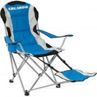 kirkjubØur®,asgard,padded,camping,chair,with,foot,part,blue