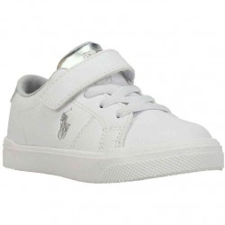 Маратонки Polo Ralph Lauren Boys Sutton Low-Top Trainers - White Silver маратонки,polo,ralph,lauren,boys,sutton,low,top,trainers,white,silver