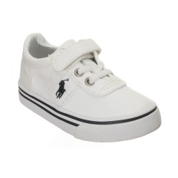 Маратонки Polo Ralph Lauren Boys Hanford Canvas Low-Top Trainers - White/Navy маратонки,polo,ralph,lauren,boys,hanford,canvas,low,top,trainers,white,navy