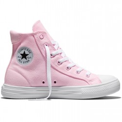 Маратонки Converse Kids' Canvas High-Top Trainers - Bloom/White маратонки,детски,летни,маратонки,и,платнени,обувки,детски,обувки,от,текстил,детски,високи,кецове,детски,маратонки,converse,kids',canvas,high,top,trainers,b
