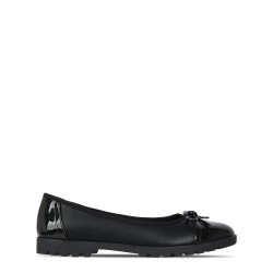 Miso Cleated Ballet Pumps Juniors - Black/Patent miso,cleated,ballet,pumps,juniors,black,patent