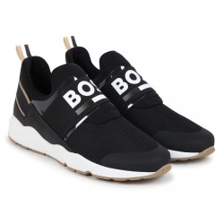 boss,boss,strap,trainers,juniors,black,09b