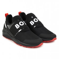 boss,boss,strap,trainers,juniors,blk,red,97d