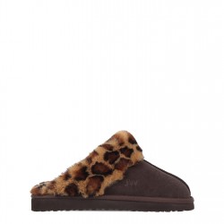 пантофи,чехли,jack,wills,mule,slippers,leopard,fur