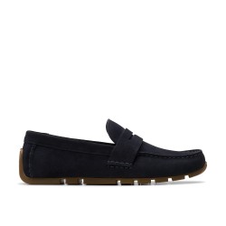 clarks,men,s,loafers,navy,suede