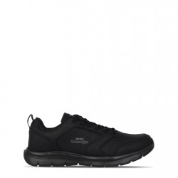 мъжки,маратонки,мъжки,маратонки,slazenger,force,mesh,trainer,mens,black,leather