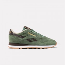 reebok,classic,leather,mens,trainers,escape,green