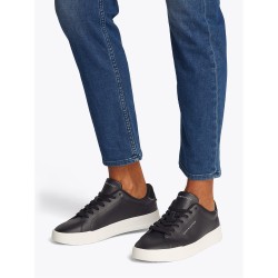 Маратонки Tommy Hilfiger Court Leather Low Top Trainers - Black/White маратонки,tommy,hilfiger,court,leather,low,top,trainers,black,white