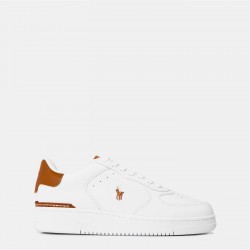 Маратонки Polo Ralph Lauren Men's Master Court Trainers - White/Tan маратонки,мъжки,маратонки,за,закрито,и,корт,мъжки,маратонки,polo,ralph,lauren,men's,master,court,trainers,white,tan