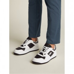 маратонки,мъжки,маратонки,tommy,jeans,retro,leather,basket,trainers,white,black