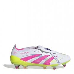 Футболни бутонки Adidas Predator Elite Fold-Over Tongue Adults Soft Ground Football Boots - White/Pink футболни,бутонки,разпродажба,adidas,футболни,обувки,adidas,футболни,обувки,adidas,messi,футболни,обувки,за,мек,терен,мъжки,футболни,обувки,всичко,за,футбол