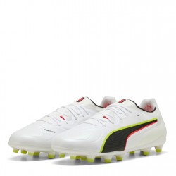 Футболни бутонки Puma King Ultimate Launch Adults Firm Ground Football Boots - White/Red футболни,бутонки,коледни,подаръци,за,него,коледни,подаръци,за,деца,всички,коледни,подаръци,коледни,подаръци,за,футболните,фенове,разпродажба,puma,футболни,