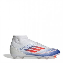 футболни,бутонки,adidas,f50,league,mid,cut,firm,ground,football,boots,white,red,blue