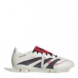 Футболни бутонки Adidas Predator League Fold Over Tongue Firm Ground Football Boots - White/Black/Red футболни,бутонки,коледни,подаръци,за,него,всички,коледни,подаръци,футболни,обувки,adidas,футболни,обувки,adidas,messi,футболни,обувки,за,твърд,терен,мъжки,