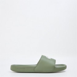 Lacoste Men's Serve Pool Slides - Khaki/White мъжки,джапанки,и,чехли,детски,водни,обувки,lacoste,men's,serve,pool,slides,khaki,white