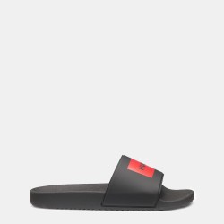 Hugo Mens Timein Logo Sliders - Black/Red 001 hugo,men,s,timein,logo,sliders,black,red,001