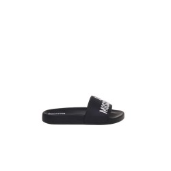 love,moschino,embossed,logo,sliders,black
