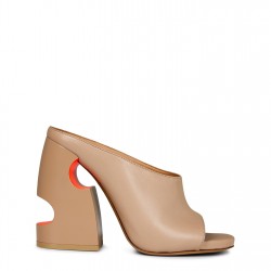 off,white,meteor,leather,mules,beige,orange
