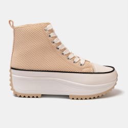 Дамски високи кецове Firetrap Platform Hi top Ladies Trainers - Beige дамски,високи,кецове,дамски,маратонки,firetrap,platform,hi,top,ladies,trainers,beige