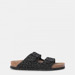 сандали,birkenstock,women's,arzna,adjustable,flat,sandals,blk,leoprd,prnt