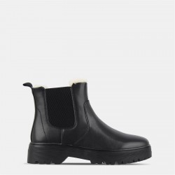 обувки,дамски,боти,jack,wills,fur,chelsea,boots,black