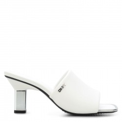 DKNY Womens Kaye Heeled Mule - White dkny,women,s,kaye,heeled,mule,white