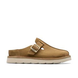 clarks,women,s,flat,mules,dark,sand,suede