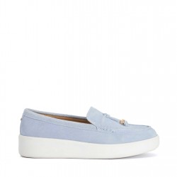 dune,london,women's,gasket,loafers,blue