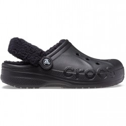 пантофи,чехли,разпродажба,crocs,crocs,women's,baya,lined,fuzz,strap,mule,slippers,black