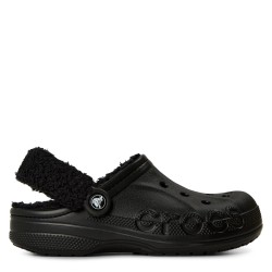 дамски,пантофи,чехли,crocs,women,s,baya,lined,fuzz,strap,mule,slippers,black