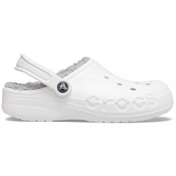 пантофи,чехли,разпродажба,crocs,crocs,women's,baya,lined,mule,slippers,white,grey