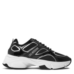 Дамски маратонки Love Moschino Womens Stardust Leather Chunky Trainers - Black/Black дамски,маратонки,love,moschino,women,s,stardust,leather,chunky,trainers,black,black