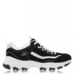дамски,маратонки,кецове,за,училище,дамски,маратонки,skechers,icon,dlite,ladies,trainers,black,white