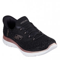 маратонки,за,училище,ученически,обувки,дамски,маратонки,skechers,slip,ins:,summits,diamond,dream,black,rose,gold