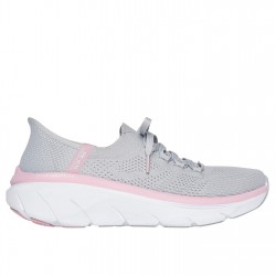 дамски,маратонки,дамски,маратонки,skechers,d,lux,walker,2.0,slip,on,trainers,womens,grey,pink