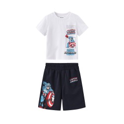 Юношески комплект Character T-Shirt Set Juniors - Cpt America юношески,комплект,детски,стоки,с,аним.,герои,character,t,shirt,set,juniors,cpt,america