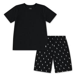 пижама,polo,ralph,lauren,kids,cotton,short,sleeve,pyjama,set,polo,black