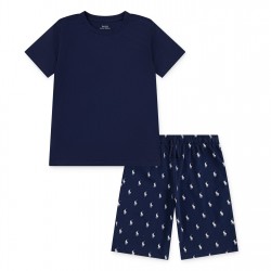 пижама,детски,3/4,панталони,polo,ralph,lauren,boys',lounge,short,sleeve,pyjama,set,newport,nvy,bcv