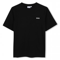 детска,тениска,детски,облекла,boss,boss,small,logo,t,shirt,junior,boys,black,09b